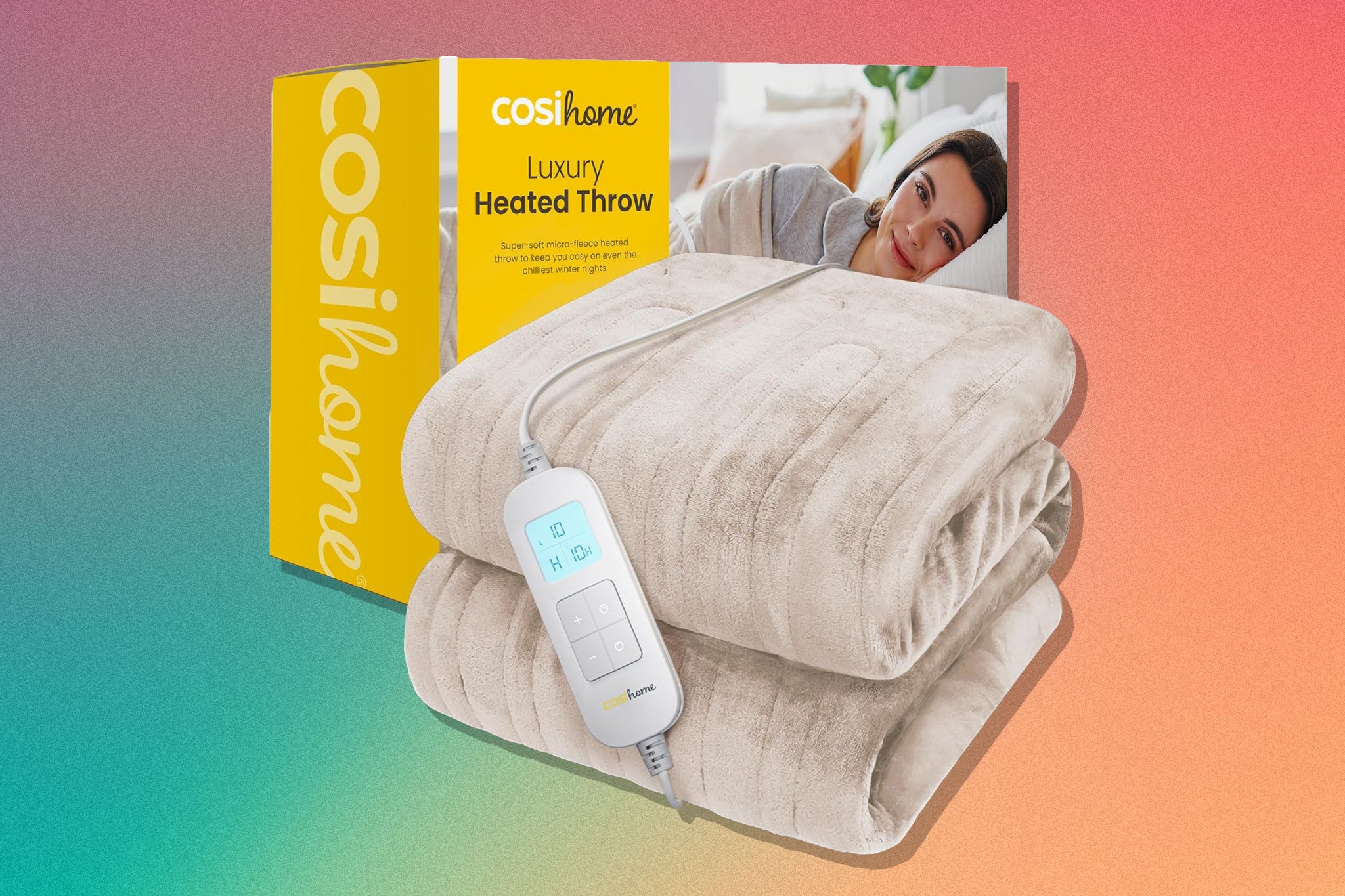 Heated blanket throw online sale